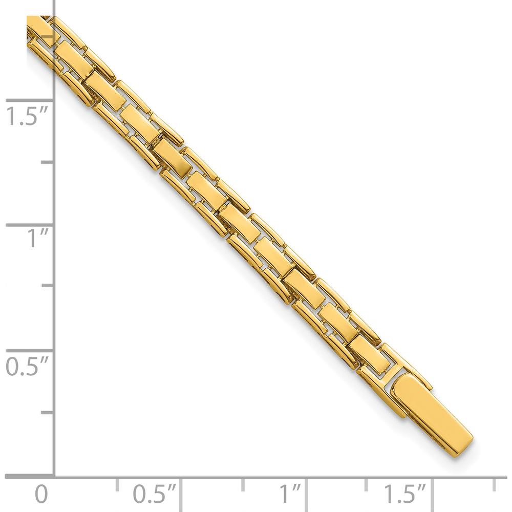 14K Yellow Gold Polished 4.25mm Fancy Link Bracelet - 7.5 Inches by 0