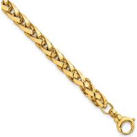 14K Yellow Gold Polished 4.25mm Fancy Link Bracelet - 7.5" Length by 0