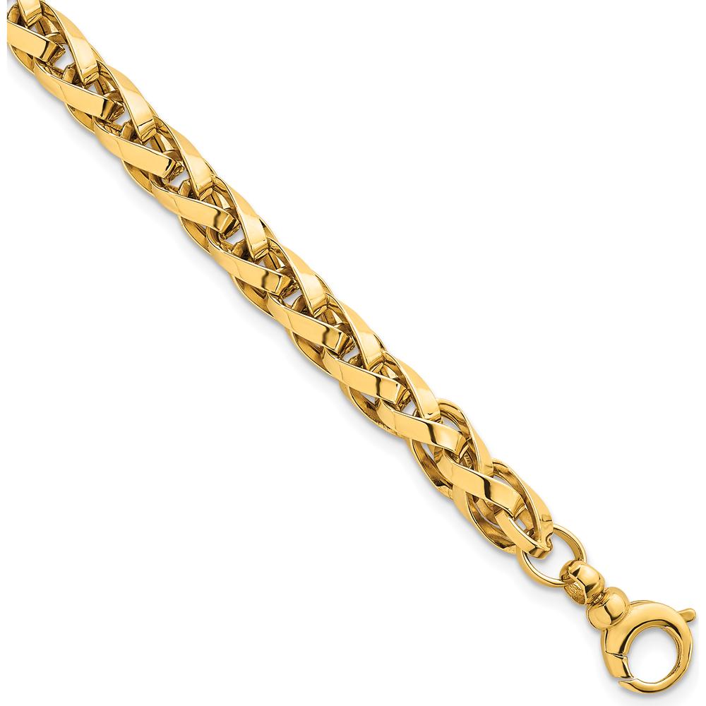 14K Yellow Gold Polished 4.25mm Fancy Link Bracelet - 7.5" Length by 0
