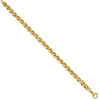 14K Yellow Gold Polished 4.25mm Fancy Link Bracelet - 7.5" Length by 0