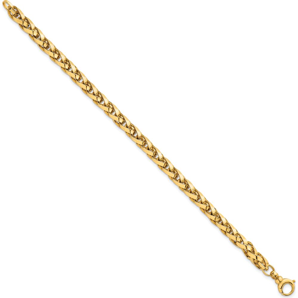 14K Yellow Gold Polished 4.25mm Fancy Link Bracelet - 7.5" Length by 0