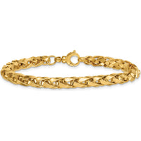 14K Yellow Gold Polished 4.25mm Fancy Link Bracelet - 7.5" Length by 0
