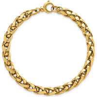 14K Yellow Gold Polished 4.25mm Fancy Link Bracelet - 7.5" Length by 0