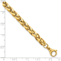 14K Yellow Gold Polished 4.25mm Fancy Link Bracelet - 7.5" Length by 0