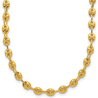 14K Yellow Gold Polished 4.5mm Fancy Link 18" Necklace by 0