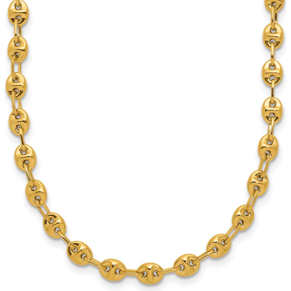 14K Yellow Gold Polished 4.5mm Fancy Link 18" Necklace by 0