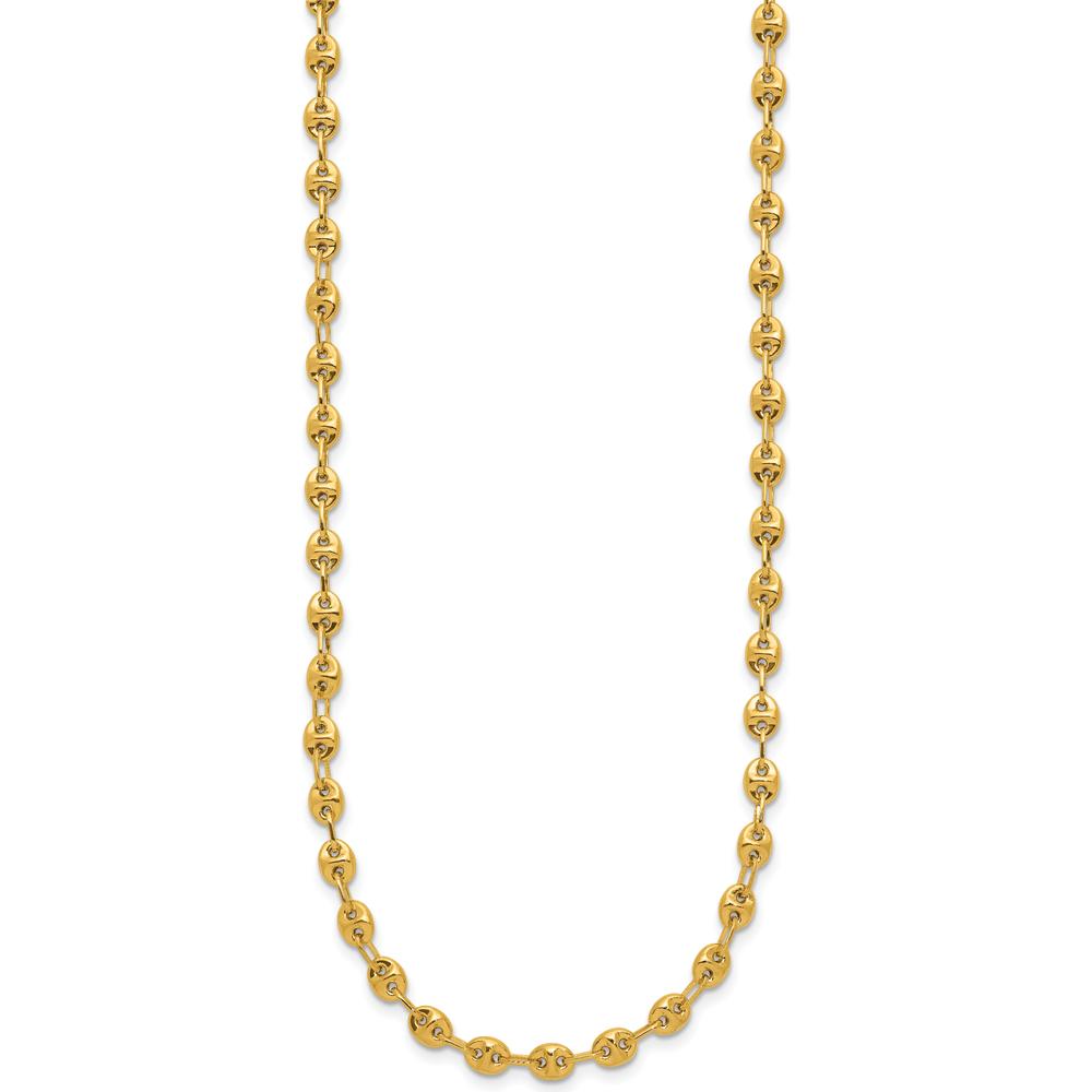14K Yellow Gold Polished 4.5mm Fancy Link 18" Necklace by 0
