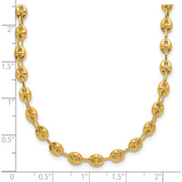 14K Yellow Gold Polished 4.5mm Fancy Link 18" Necklace by 0