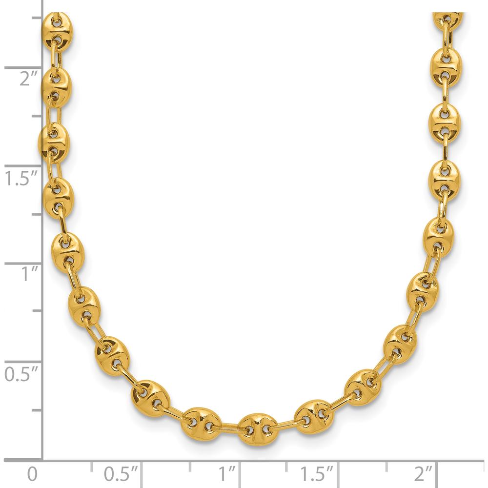 14K Yellow Gold Polished 4.5mm Fancy Link 18" Necklace by 0