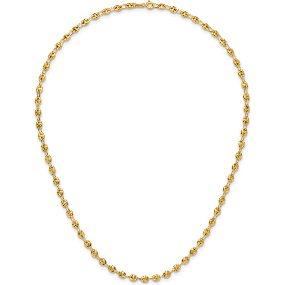 14K Yellow Gold Polished 4.5mm Fancy Link 18" Necklace by 0