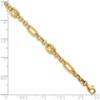 14K Yellow Gold Polished 4.6mm Fancy Multi-link Bracelet - 7.5" Length by 0