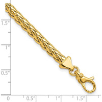 14K Yellow Gold Polished 4.8mm Fancy Braided Link Bracelet - 7.5" Length by Oro Pregiato
