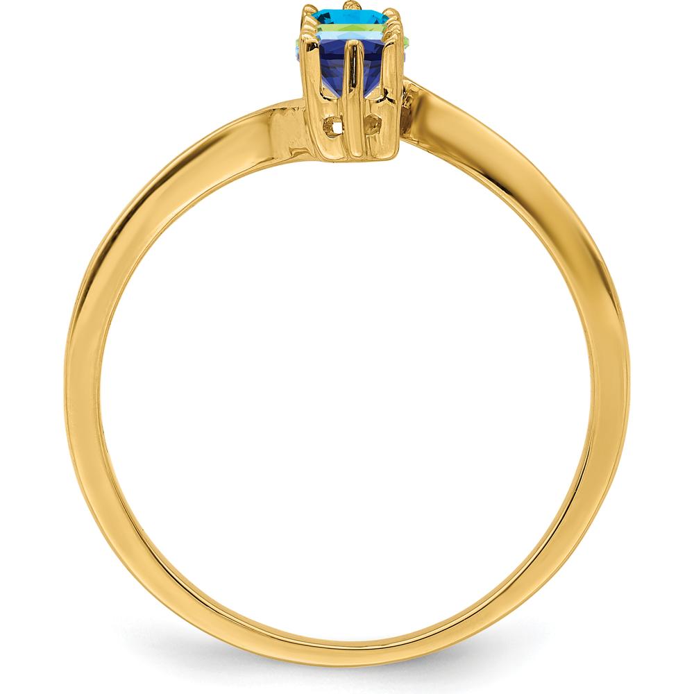 14K Yellow Gold Polished 4-Stone Family Ring Mounting by Monteluci Fine Jewelry
