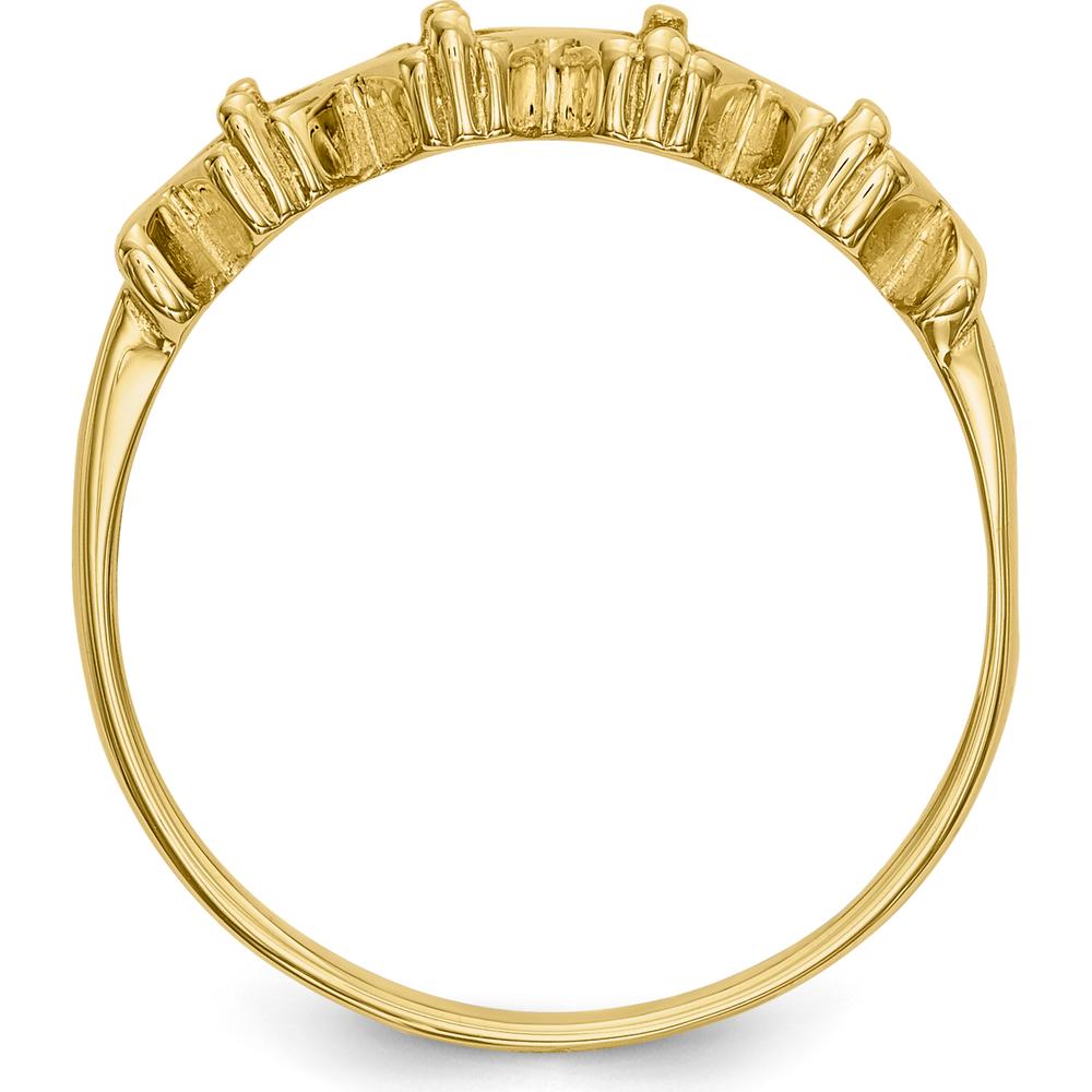 14K Yellow Gold Polished 4-Stone Mother's Ring Mounting - Customizable Stone Settings by Oro Pregiato