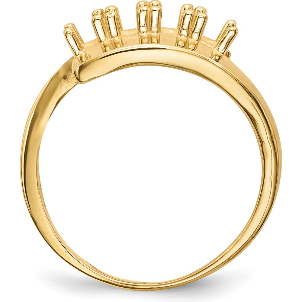 14K Yellow Gold Polished 4-Stone Mother's Ring Mounting by Monteluci Fine Jewelry
