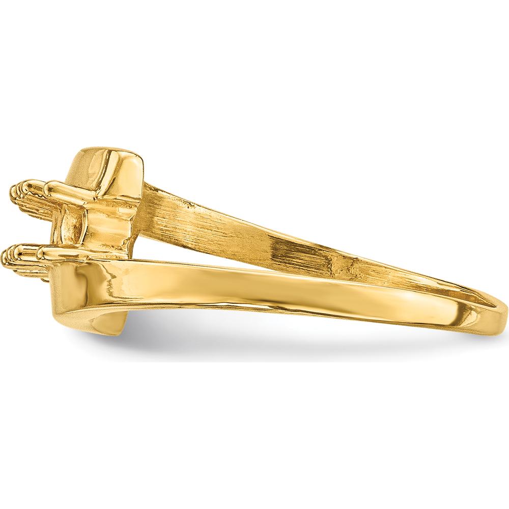 14K Yellow Gold Polished 4-Stone Mother's Ring Mounting by Monteluci Fine Jewelry