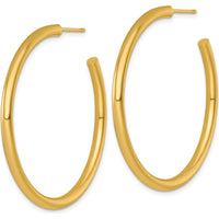 14K Yellow Gold Polished 45mm C-Hoop Post Earrings by 0