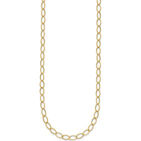 14K Yellow Gold Polished 4mm Fancy Oval Link 18" Necklace by 0