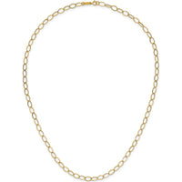 14K Yellow Gold Polished 4mm Fancy Oval Link 18" Necklace by 0