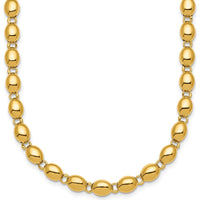 14K Yellow Gold Polished 5.25mm Beaded Necklace - 18 Inches by 0