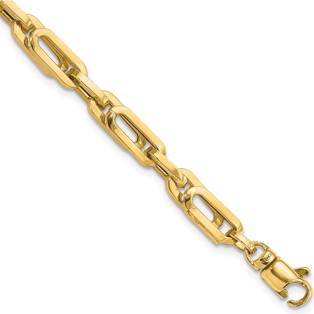 14K Yellow Gold Polished 5.2mm Fancy Link 8" Bracelet by Oro Pregiato