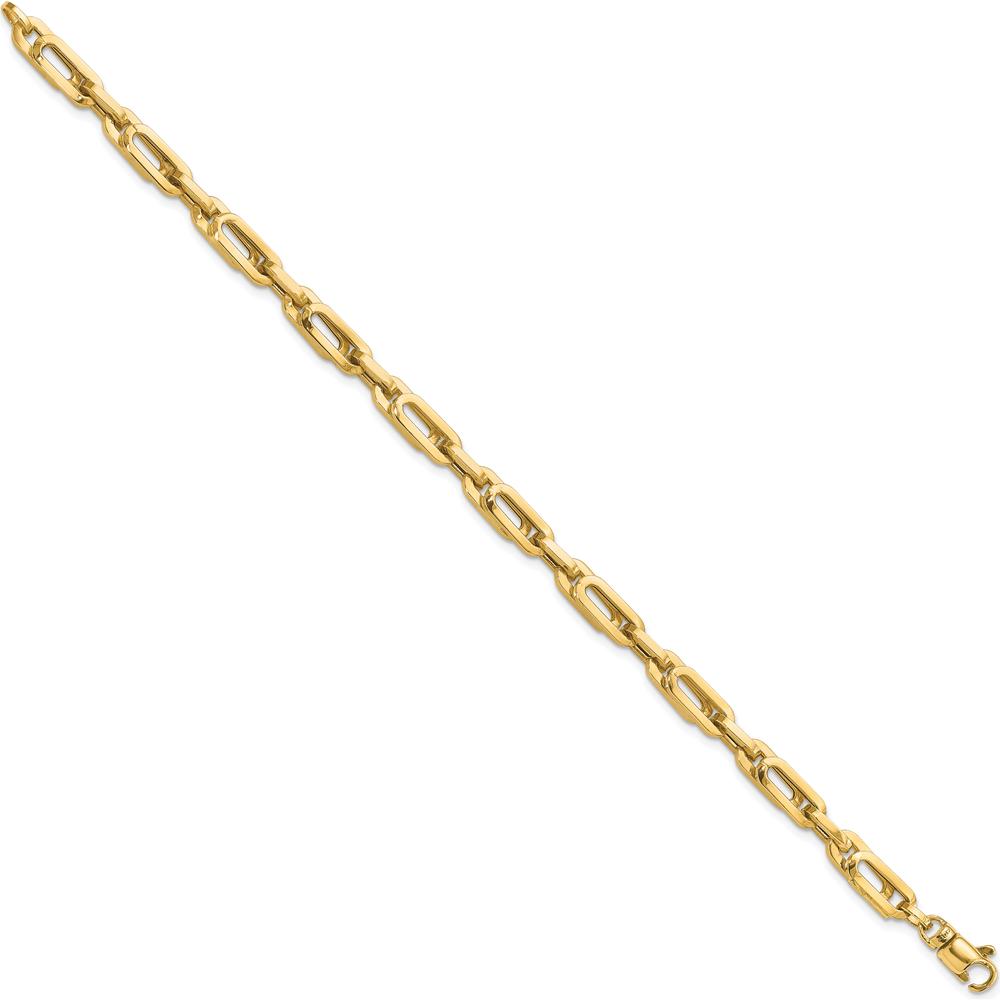 14K Yellow Gold Polished 5.2mm Fancy Link 8" Bracelet by Oro Pregiato