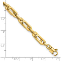14K Yellow Gold Polished 5.2mm Fancy Link 8" Bracelet by Oro Pregiato