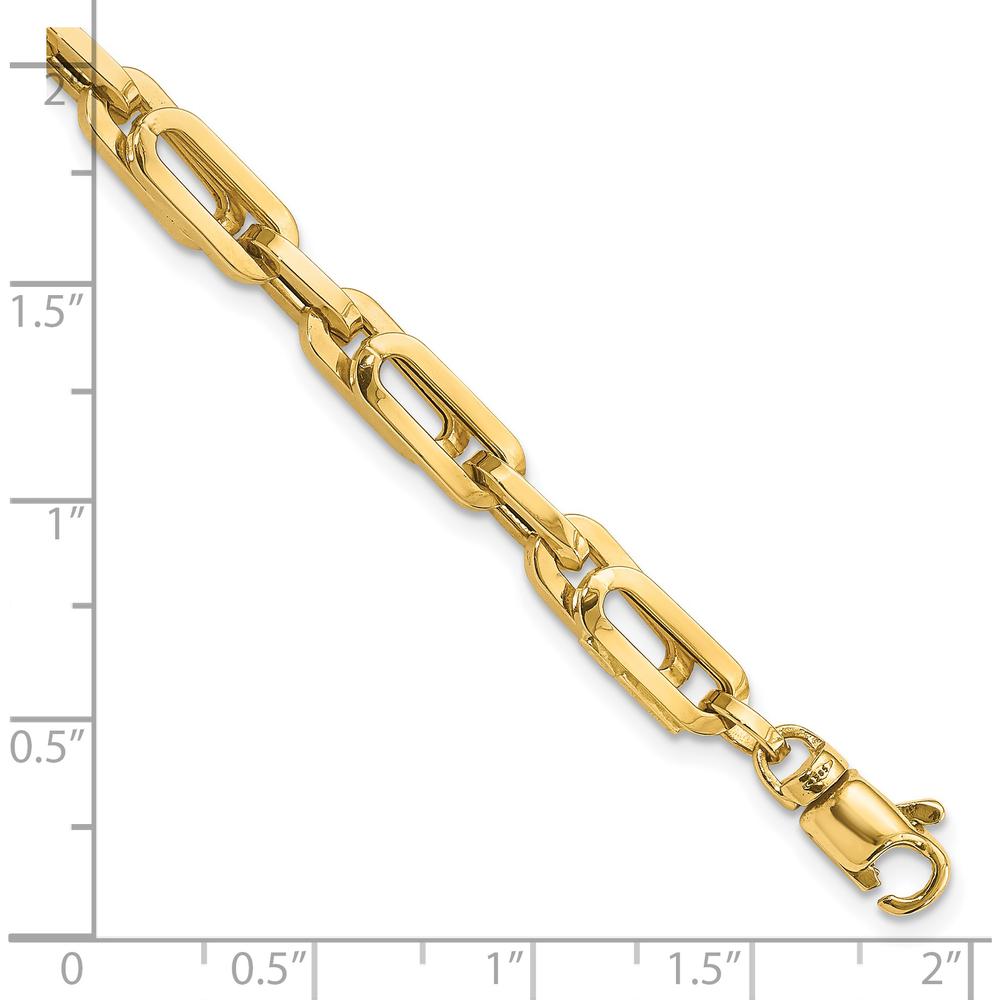 14K Yellow Gold Polished 5.2mm Fancy Link 8" Bracelet by Oro Pregiato