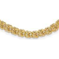 14K Yellow Gold Polished 5.3mm Fancy Triple Link Necklace - 18" by 0