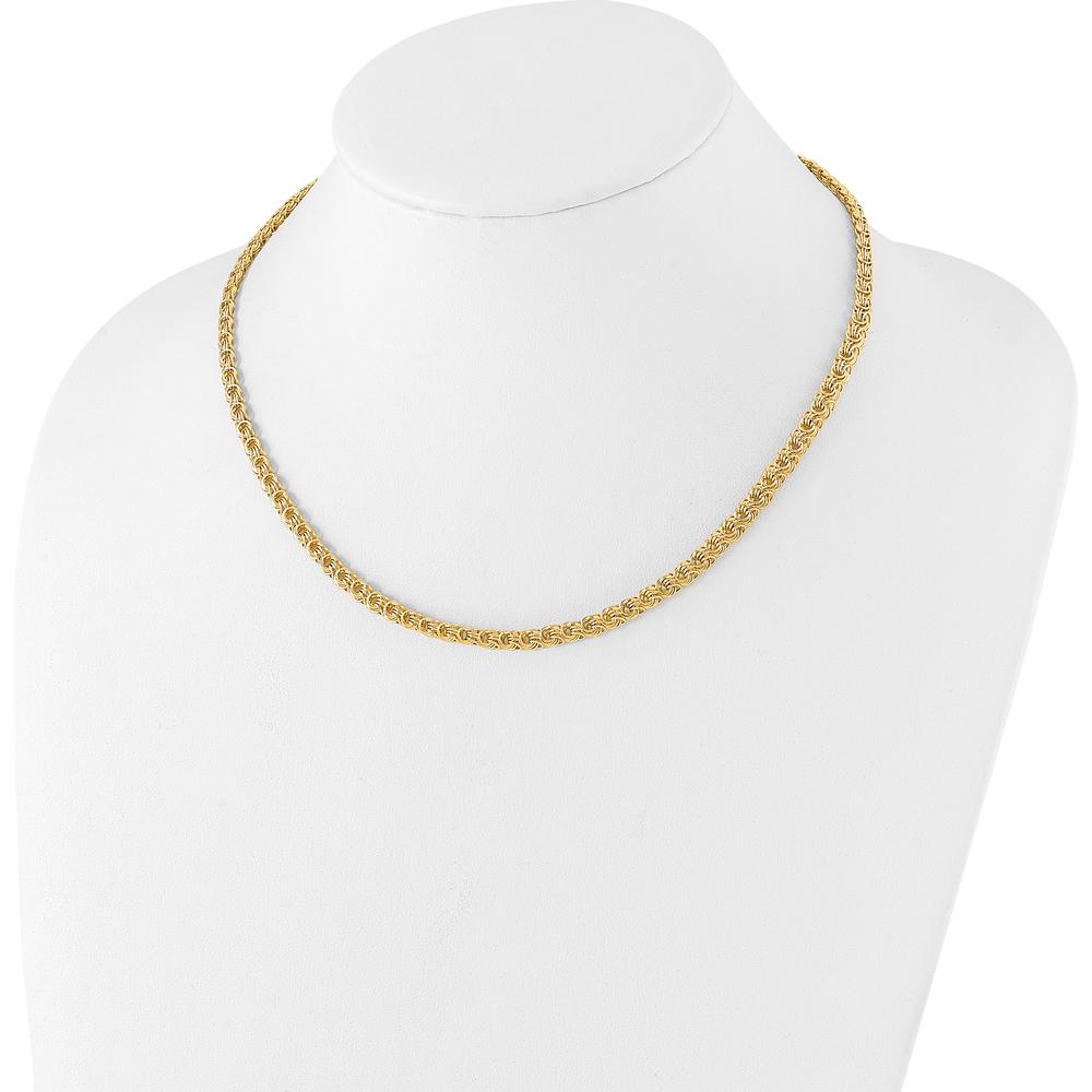 14K Yellow Gold Polished 5.3mm Fancy Triple Link Necklace - 18" by 0