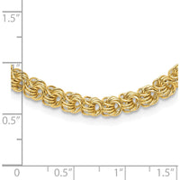 14K Yellow Gold Polished 5.3mm Fancy Triple Link Necklace - 18" by 0