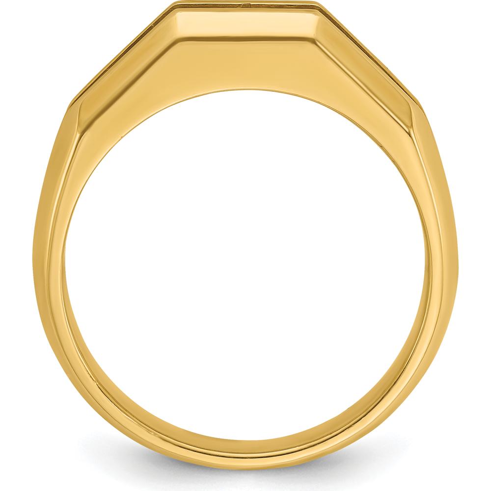 14K Yellow Gold Polished 5-Stone Diamond Ring with Round Faceted Diamonds - 1/2 Carats Total Diamond Weight by IBGoodman