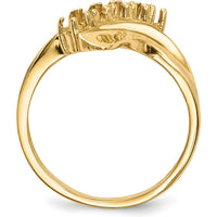 14K Yellow Gold Polished 5-Stone Mother's Ring Mounting by Oro Pregiato