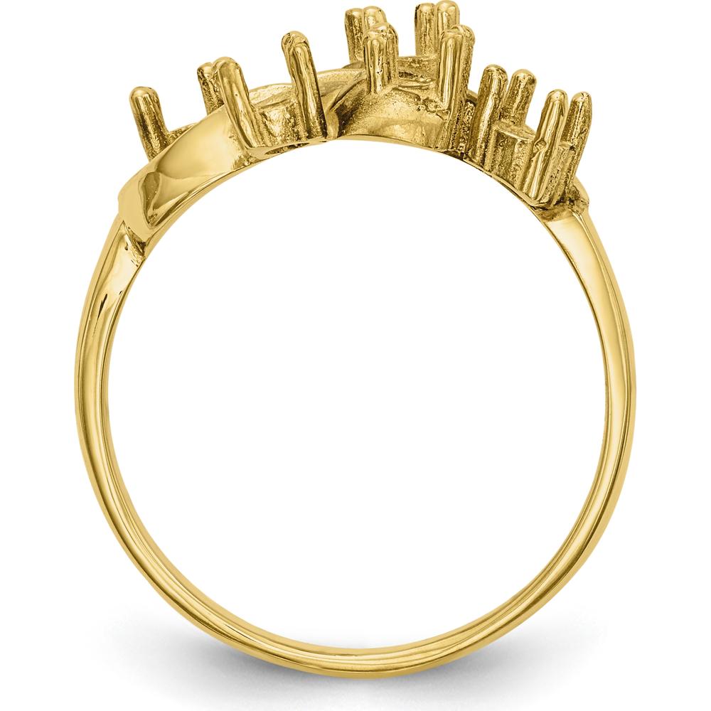 14K Yellow Gold Polished 5-Stone Mother's Ring Mounting by Monteluci Fine Jewelry