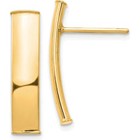14K Yellow Gold Polished 5mm Post Drop Earrings - Elegant Women's Jewelry by 0