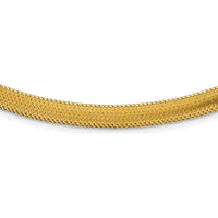 14K Yellow Gold Polished 6.1mm Woven Mesh 17" Necklace by 0