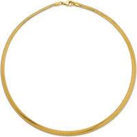 14K Yellow Gold Polished 6.1mm Woven Mesh 17" Necklace by 0