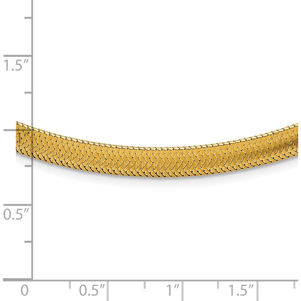 14K Yellow Gold Polished 6.1mm Woven Mesh 17" Necklace by 0