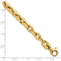 14K Yellow Gold Polished 6.75mm Round Fancy Link Bracelet - 7.5" Length by 0