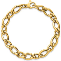 14K Yellow Gold Polished 6.8mm Fancy Twist Link Bracelet - 7.5" Length by 0