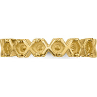 14K Yellow Gold Polished 6-Stone Mother's Ring Mounting with Round Prong Settings by Oro Pregiato