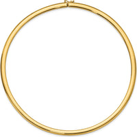 14K Yellow Gold Polished 6mm Domed Omega Necklace - 18" Length by Oro Pregiato