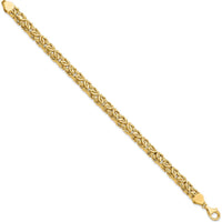 14K Yellow Gold Polished 7.75mm Fancy Byzantine Link 8" Bracelet by 0