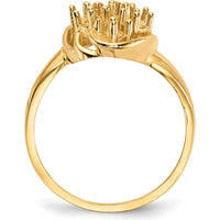 14K Yellow Gold Polished 7-Stone Mother's Ring Mounting by Monteluci Fine Jewelry