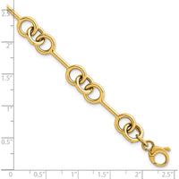 14K Yellow Gold Polished 8.4mm Fancy Link Bracelet - 7.5 Inches by 0