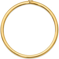 14K Yellow Gold Polished 8mm Domed Omega Necklace - 16 Inches by Oro Pregiato