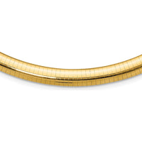 14K Yellow Gold Polished 8mm Domed Omega Necklace - 18" Length by Oro Pregiato