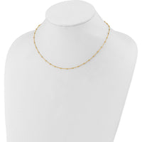 14K Yellow Gold Polished and Diamond-Cut Beaded 16.75" Station Necklace by 0