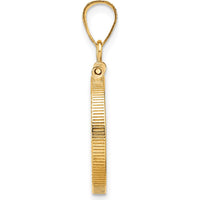 14K Yellow Gold Polished and Diamond-Cut Coin Bezel Pendant - Holds 1/10 oz. American Eagle Coin by Numis Coin Jewelry
