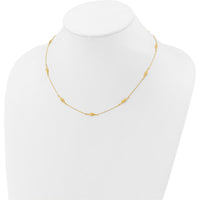 14K Yellow Gold Polished and Diamond-Cut Fancy Beaded 18" Necklace by 0